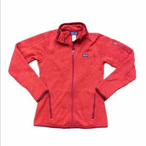 Patagonia Red Fleece Zip Up Jacket Size XS